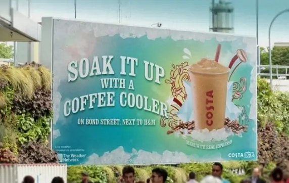 costa coffee weather ad