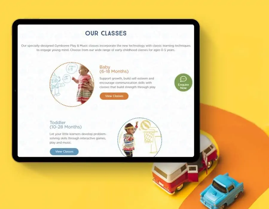WordPress development for globally renowned children's play centre franchise