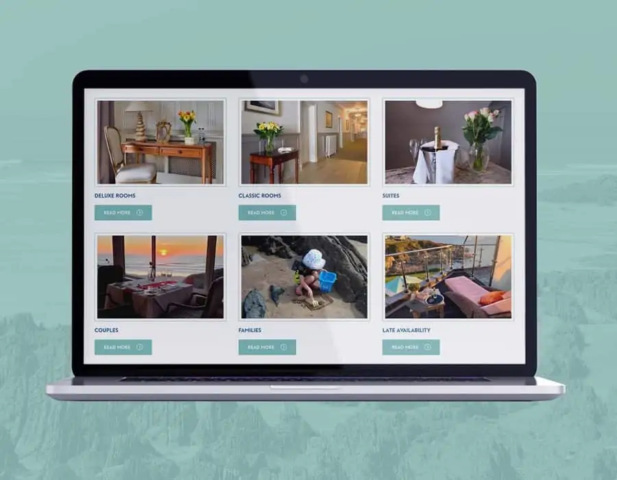 Contemporary WordPress web design for North Devon Hotel