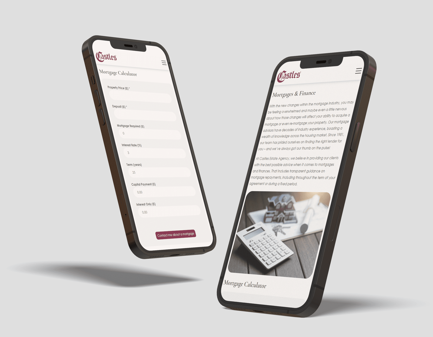 Castles Estate Agents Website