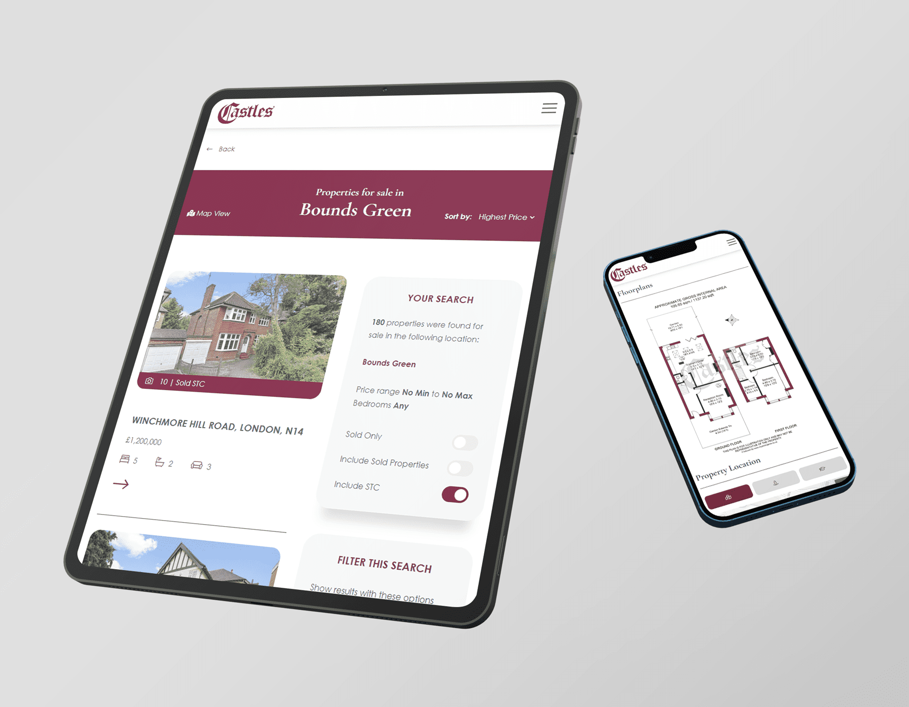 Castles Estate Agents Website
