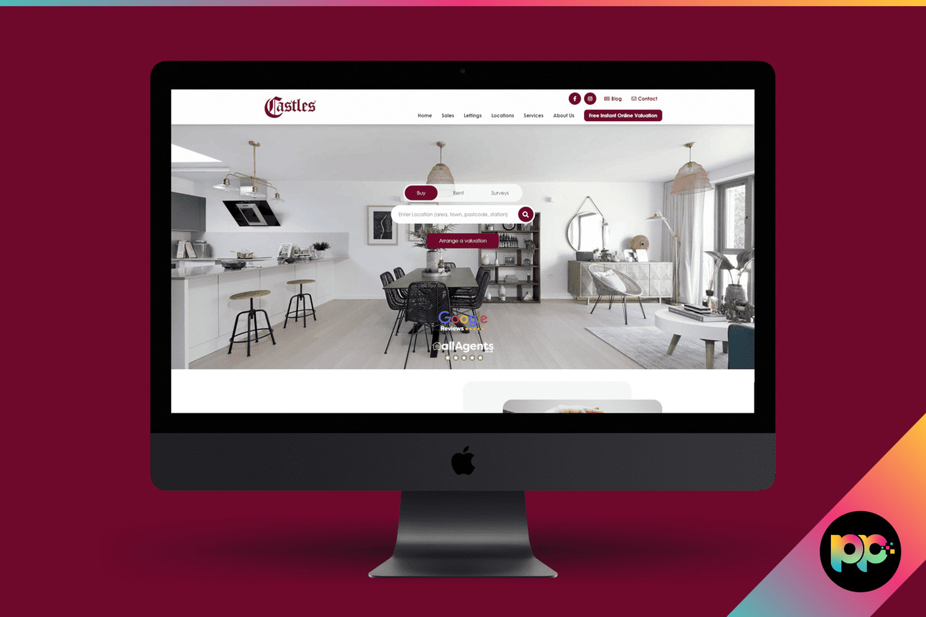 Visually Immersive Web Design for London-Based Estate Agency