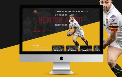 On-Brand Web Design & Social Media Marketing for Newton Abbot Rugby Club