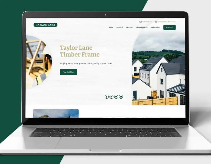 Full WordPress website rebuild and support for leading timber frame specialist