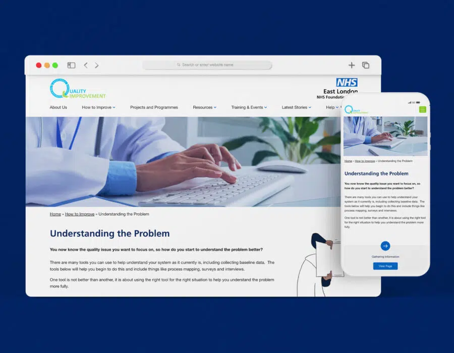 Quality Improvement: East London NHS Trust Website