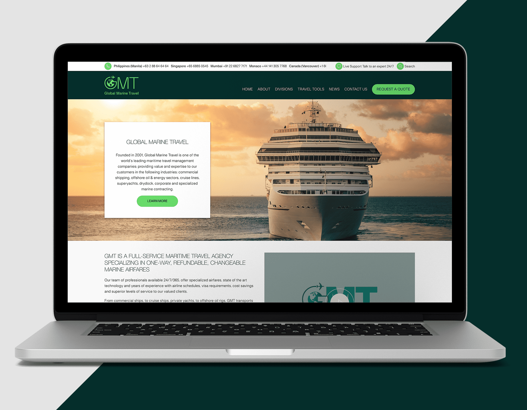 Global Marine Travel Website