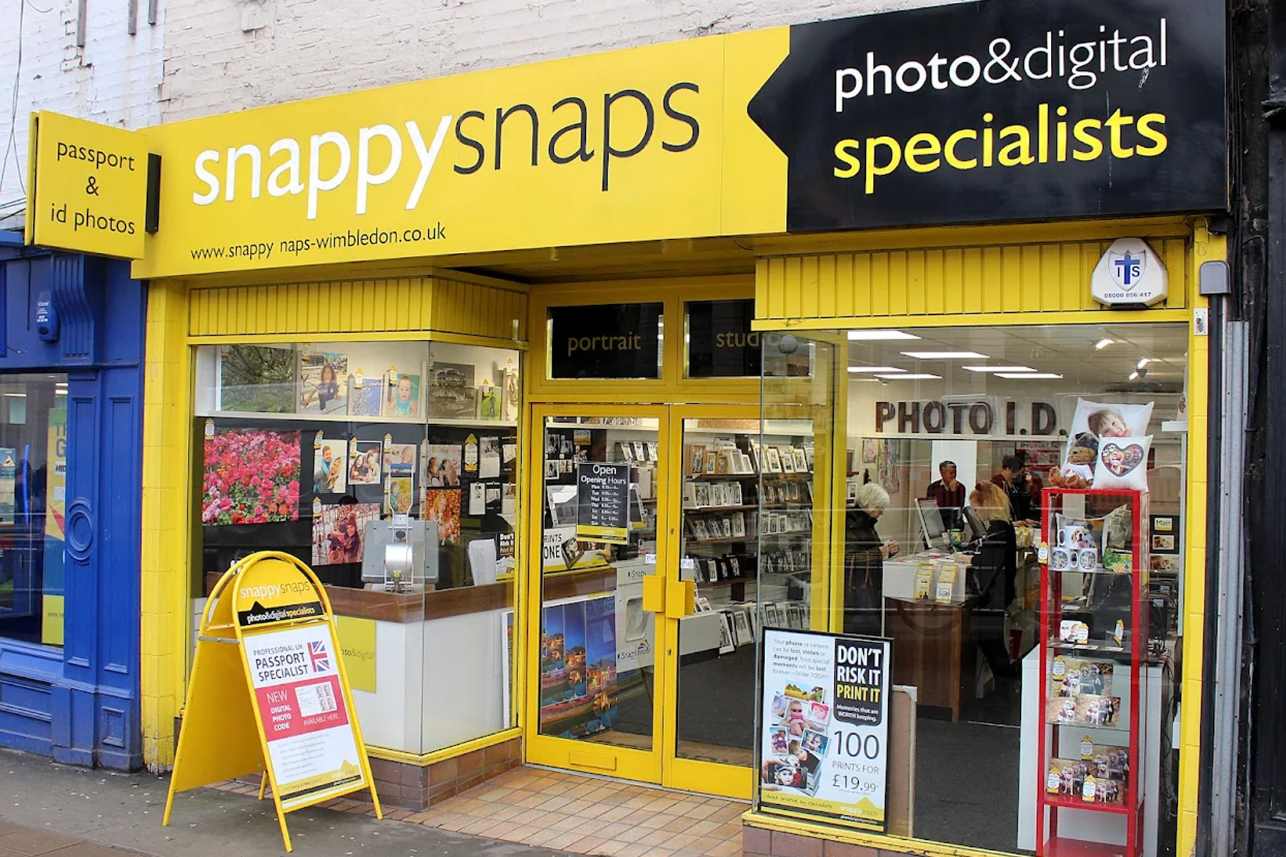 Snappy Snaps Wimbledon shop front on a south-west London high street