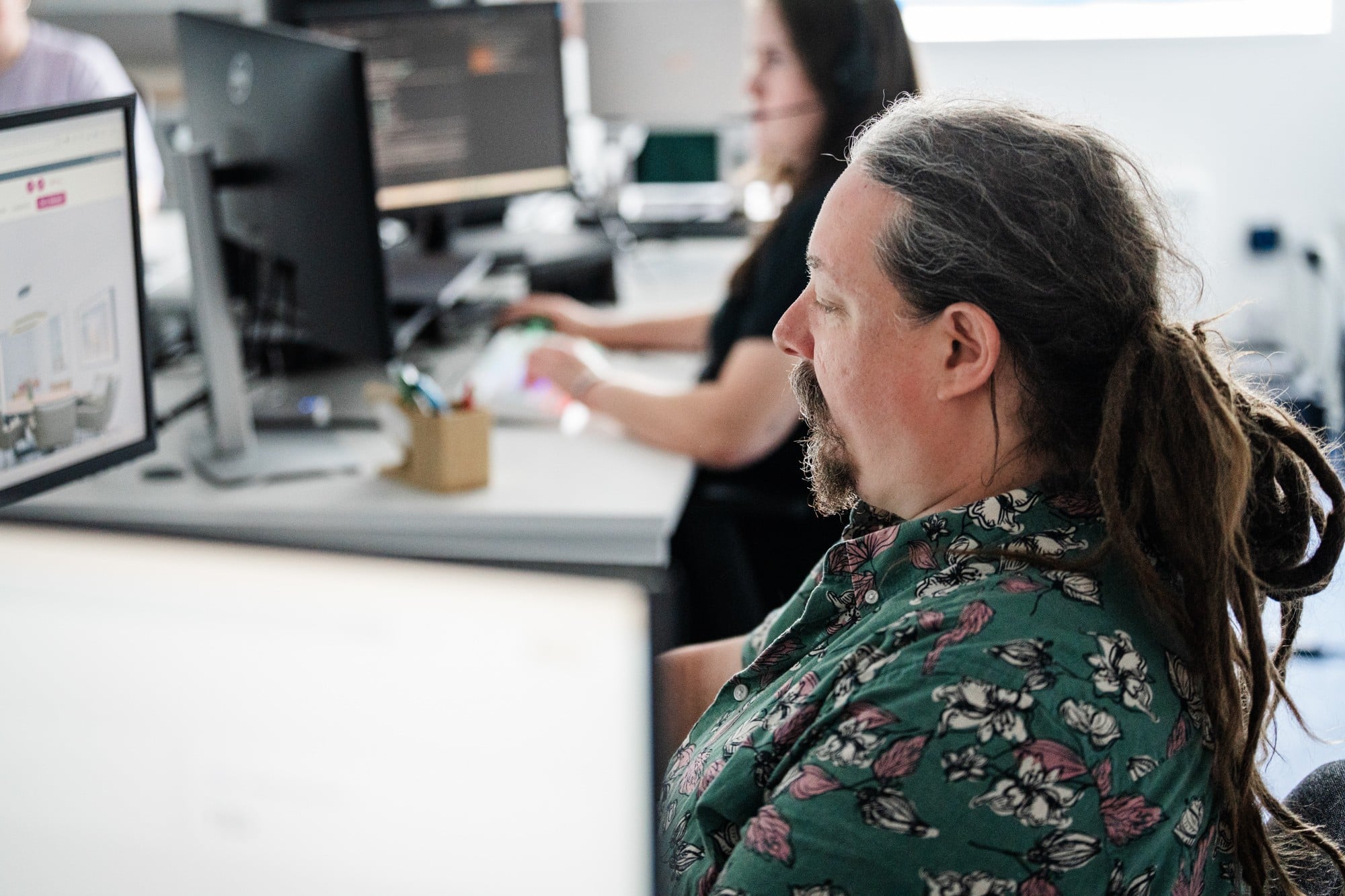 Priority Pixels developer working on a client website
