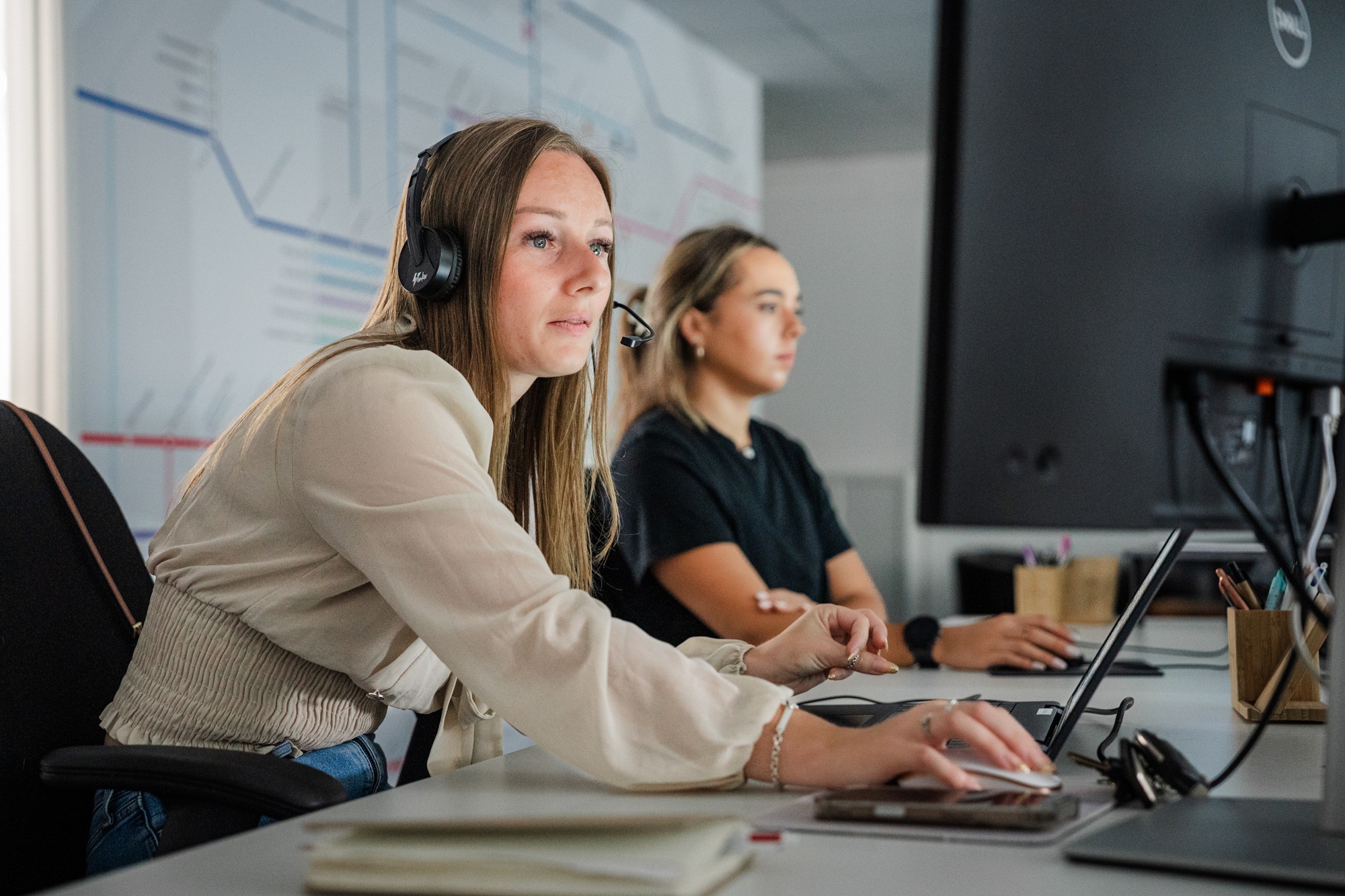 Priority Pixels agency team working across SEO, AI Search and PPC in the office